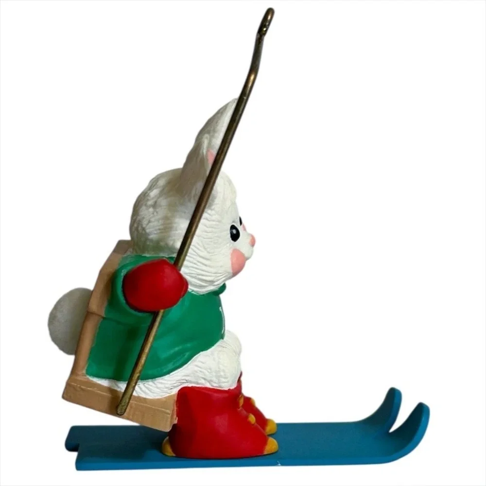 Hallmark Keepsake Ornament Ski Lift Bunny Christmas Tree Decoration Vintage 1991